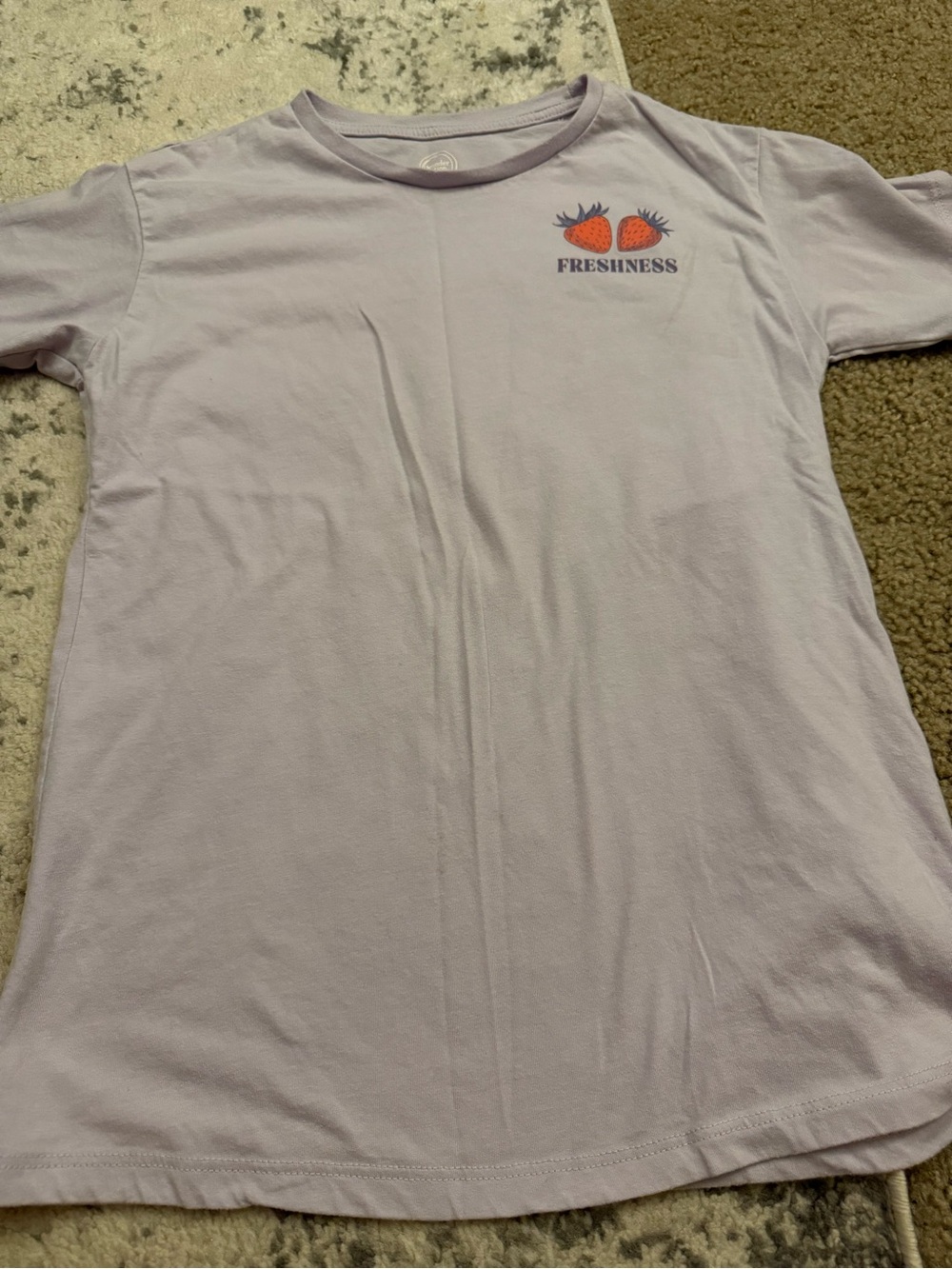 wonder nation Lavender Tee with Orange Strawberry Motif